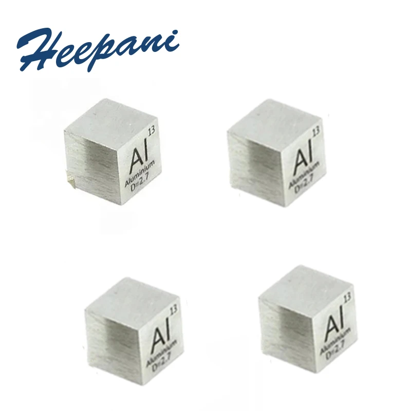 Free shipping aluminum metal cube element periodic table with 99.99% purity 10mm 2.7gpcs 4N Al element collection