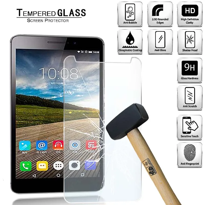 

Tablet Tempered Glass Screen Protector Cover for Lenovo Phab Plus Anti-Screen Explosion-proof Breakage Tempered Film