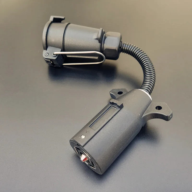 CVP 7 Pin Trailer Round Socket Female Plug to 7 RV Blade Trailer Adapter Connector Adaptor RV Parts Camper Caravan Accessories