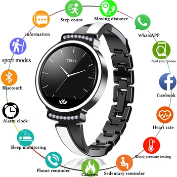 

LIGE New Women Smart Watch Woman Fashion Watch Heart Rate Sleep Monitoring For Android IOS IP67 Waterproof Ladies Smartwatch+Box