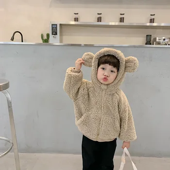 

2020 Children's wear boys' Plush coat little baby's cashmere warm winter clothes children's thickened top fashion 10-23