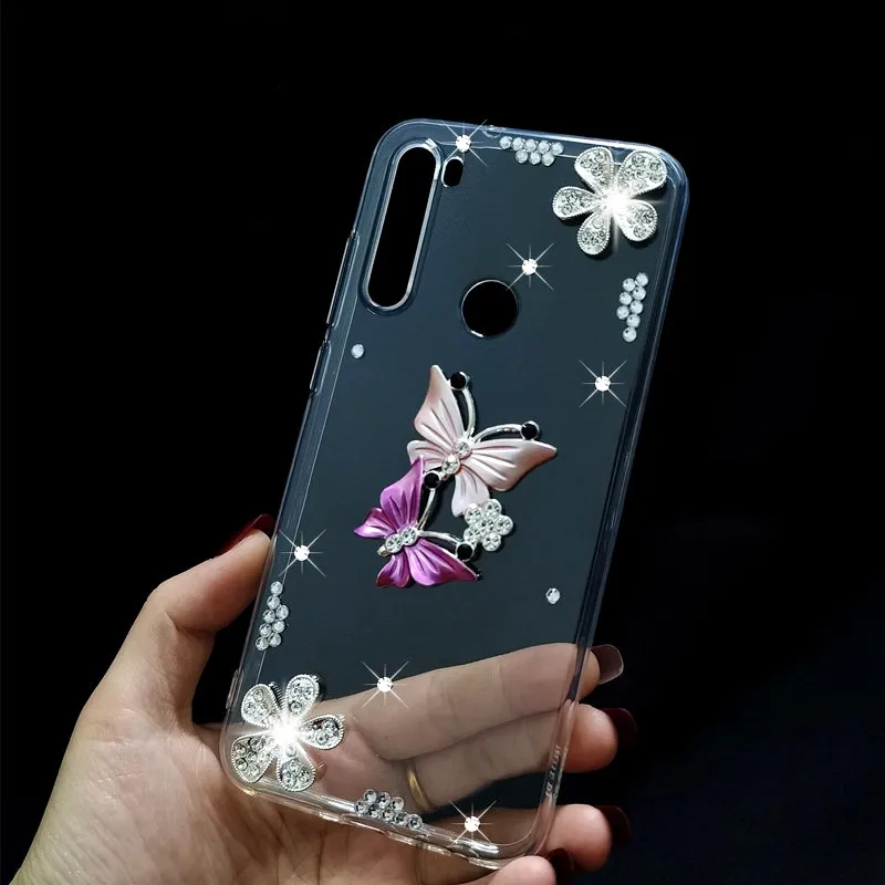 Чехол с блестящими стразами для Redmi 8A 7A Go S2 6A чехол Xiaomi MI 9 SE 8 lite A2 5X A1 6X Note 8T 7 6 4 4X 5 5A