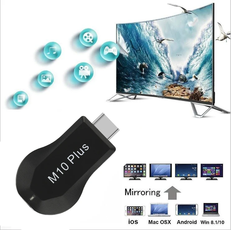 

M10 Plus WiFi HDMI Wireless Display Adapter Receiver TV Projection Video Fits for Netflix Google Same Screen