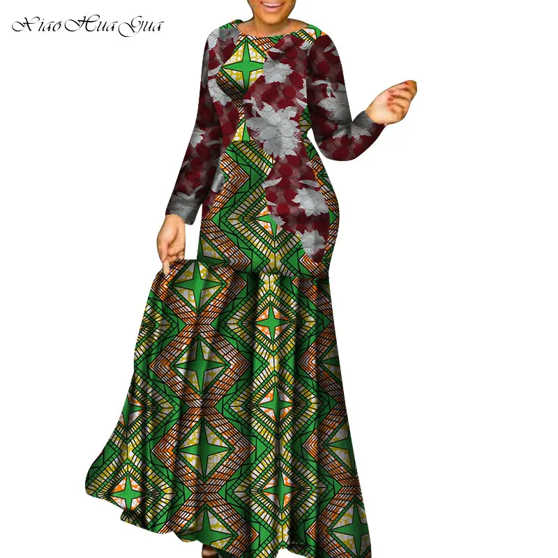 Новые африканские платья для женщин dashiki vetement femme рубашка в африканском стиле bazin riche ankara Большие размеры вечерние длинные платья wy5265
