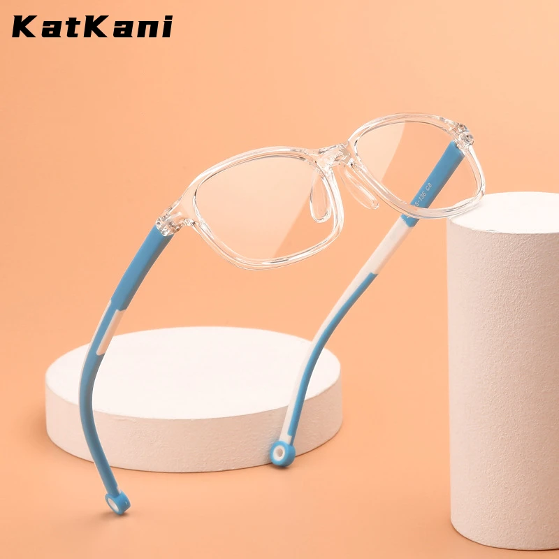 KatKani Children's Soft And Comfortable Silicone Eyeglasses Frame Blue Light Blocking Optical Prescription Glasses Frame TR17146