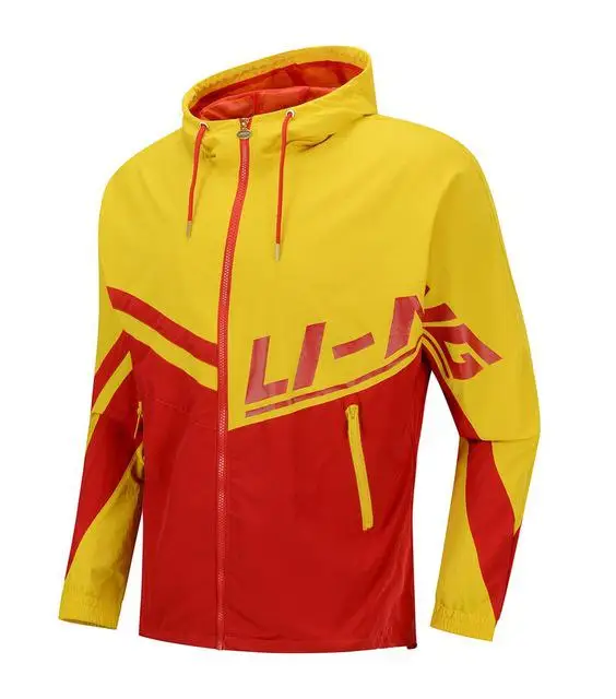 Li-Ning Мужская трендовая свободная ветровка с Умной подкладкой, комфортное спортивное пальто, ретро ветрозащитные куртки AFDP249 CJAS19 - Цвет: AFDP249-3H