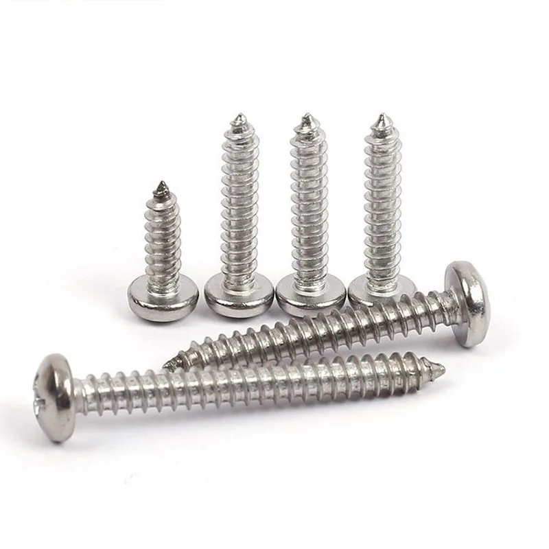

316 Self-Tapping Pan Screw Stainless Steel Phillips Fasteners Wood Screws round Head Screw Wood Nail M4.2 M4.8 M5.5 M6.3