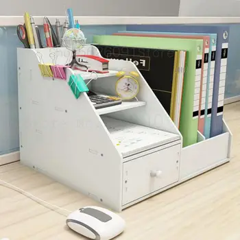 

Document holder office creative folder storage box multi-layer desktop simple information rack shelf book column frame