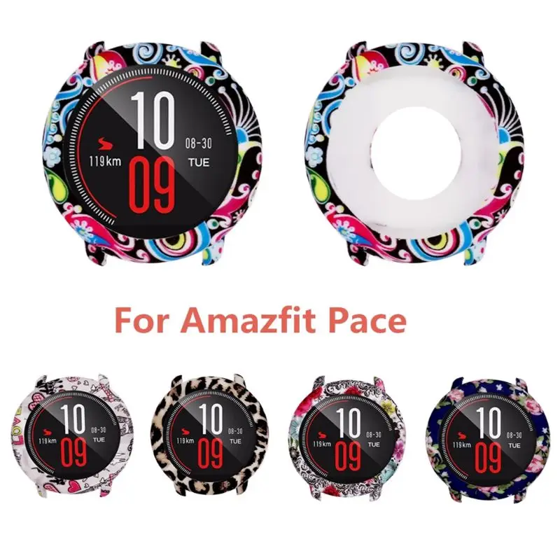 

1 Pc Slim Silicone Case Cover Colorful Print Protective Frame for Amazfit Pace Watch