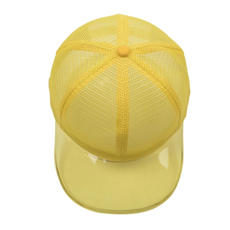 WZCX Transparent Brim Breathable Baseball Cap Hollow Out Shading Summer Unisex Adjustable Outdoor Trucker Cap Men Dad Hat 5