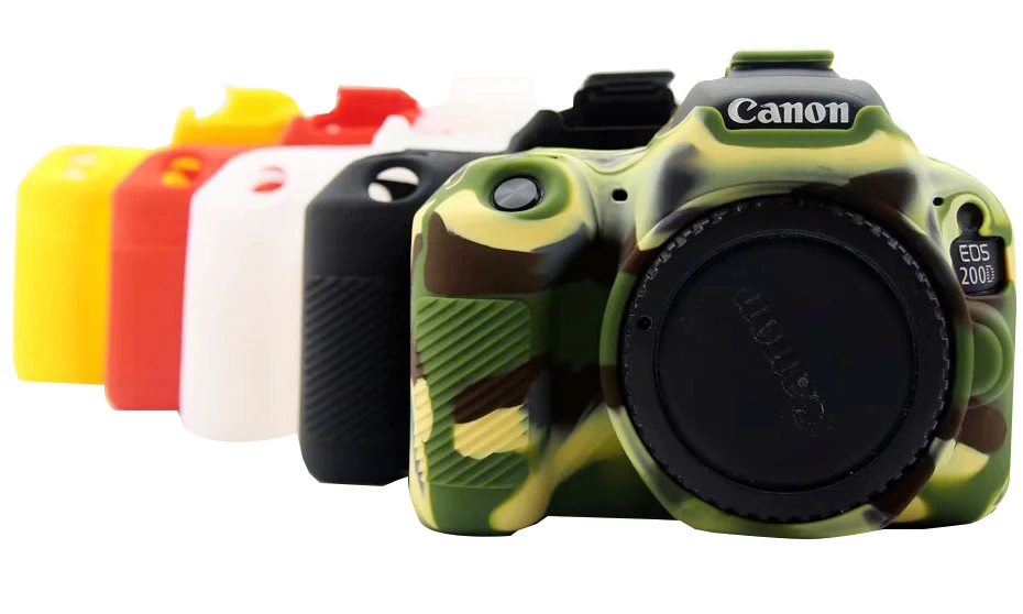 TENENELE Мягкий силиконовый чехол для Canon EOS 200D II камера защитная крышка корпуса резиновые чехлы для EOS 200dii камеры сумки аксессуары