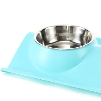 

Leak-Proof Dog Food Pet Bowl Pet Cat Bowl Dog Food Bowl Stainless Steel Non-Slip Bowl Dual Purpose Bowl