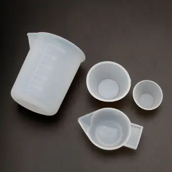 

4Pcs Silicone Mixing Cups Measuring Cups 100ml 10ml DIY Resin Jewelry Tools Kit