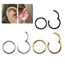 1 шт. G23 титановое шарнирное сегментное кольцо для носа 16 г и 14 г ниппель кликер ушной хрящи трагус Спираль пирсинг для губ унисекс модные ювелирные изделия