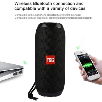 

TG117 Portable Bluetooth Speaker Subwoofer boombox Soundbar Outdoor Sports caixa de som Loudspeaker TF Card FM Radio AUX Input