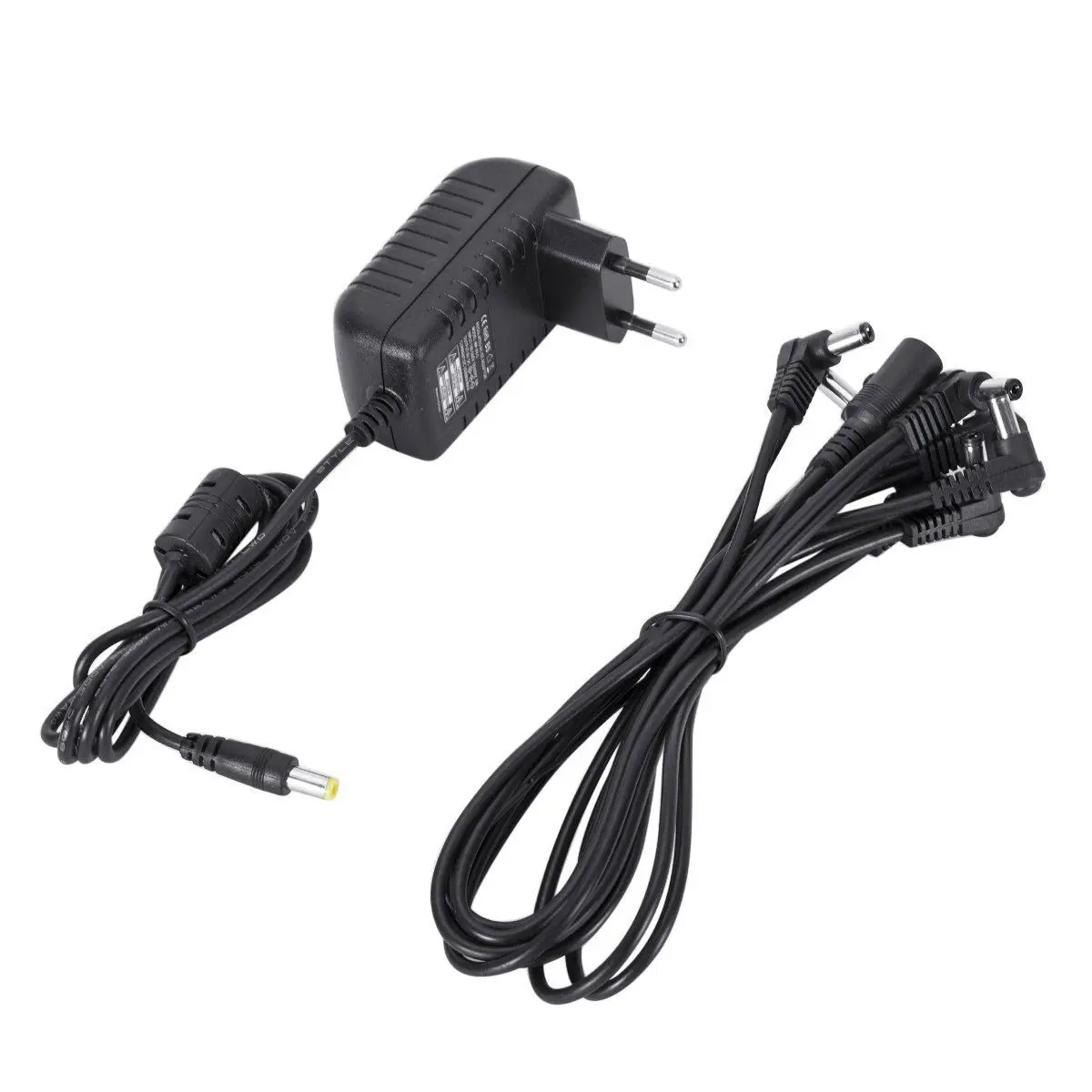 Power Supply Effect Pedal with 8-Way Cable EU plug 9V 1A AC / DC Power Adapter for Pedals with Electric Guitar Effects