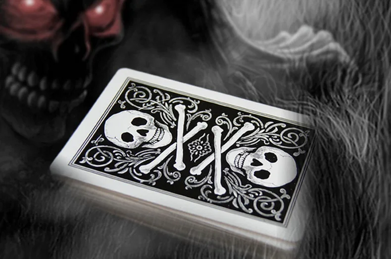 Хуэй qi Poker Америка продукт импорт Скелет велосипед череп один номерной знак карты