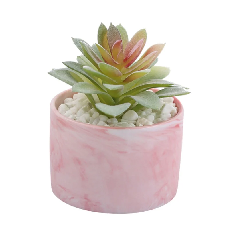 Simulation Fleshy Potted Ornaments Artificial Fake Green Plants Bonsai Home Desktop Living Room Decoration Artificial Plants Y - Цвет: A4