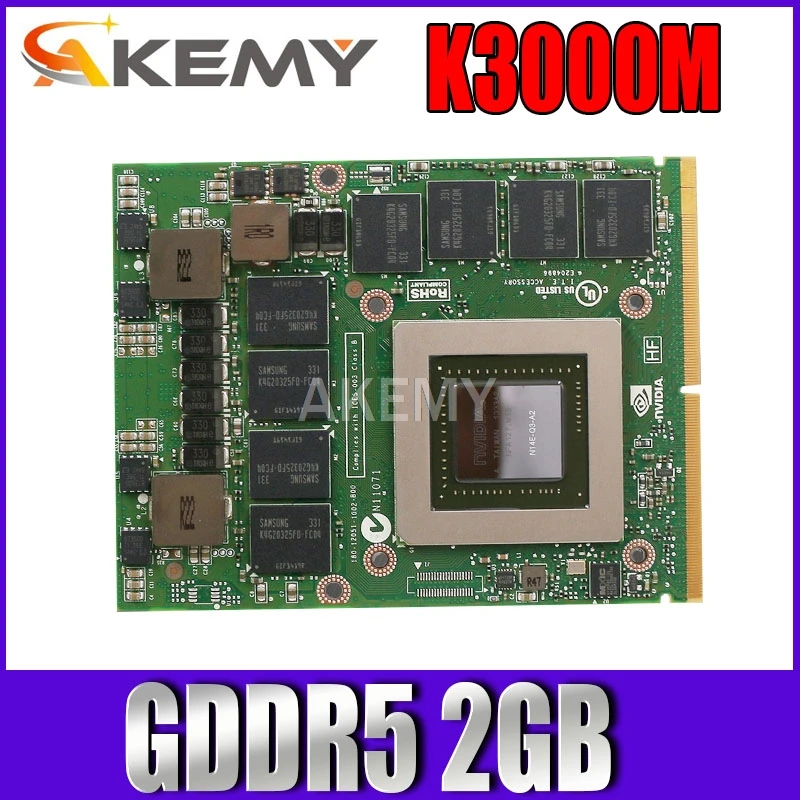 K3000M K3000 GDDR5 2GB Video Graphics Card N14E-Q1-A2 With X-Bracket For DELL M6700 M6800 HP 8760W 8770W 100% Test Well | Компьютеры и
