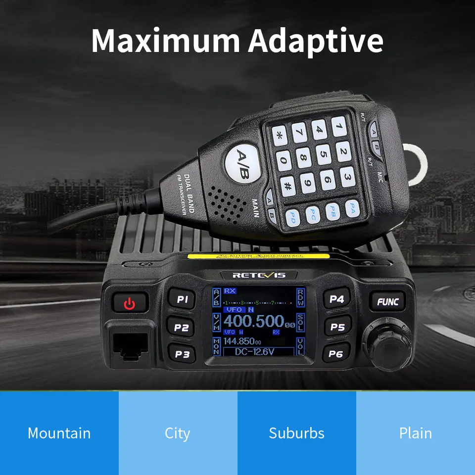 RETEVIS RT95 Мобильная Радио Автомобильная рация VHF UHF Автомобильная радиоприемник Amador TFT lcd дисплей 25 Вт двухсторонняя Автомобильная радиоприемопередатчик+ микрофон
