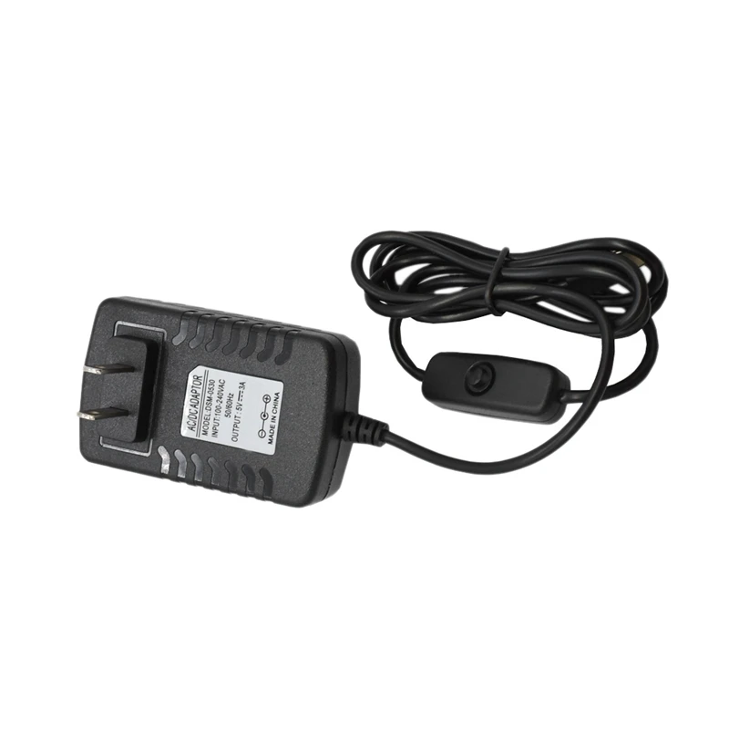 

Pi 4 Power Supply Adapter On/Off Switch Usb-C 5V 3.0A