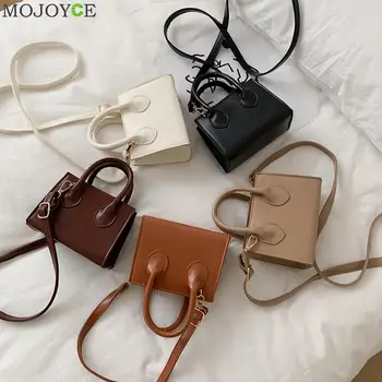 

Women Shoulder Handbag Solid Color Small Totes Crossbody Bags Fashion PU Leather 2020 Fashion Trend Ladies Shoulder Handbag