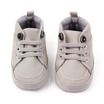 

Baby Boy Spring Autumn Solid Color Casual Shoes Kids High-top Soft Bottom Anti-slip Toddler Shoes Soft Bottom Shoes 1Pair