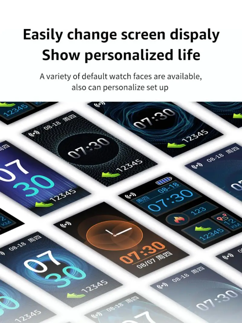 S5 Plus Smart Bracelet Heart Rate Blood Pressure Health Waterproof IP68 Smart Watch S5 Sport Watch Wristband Fitness Tracker MAN