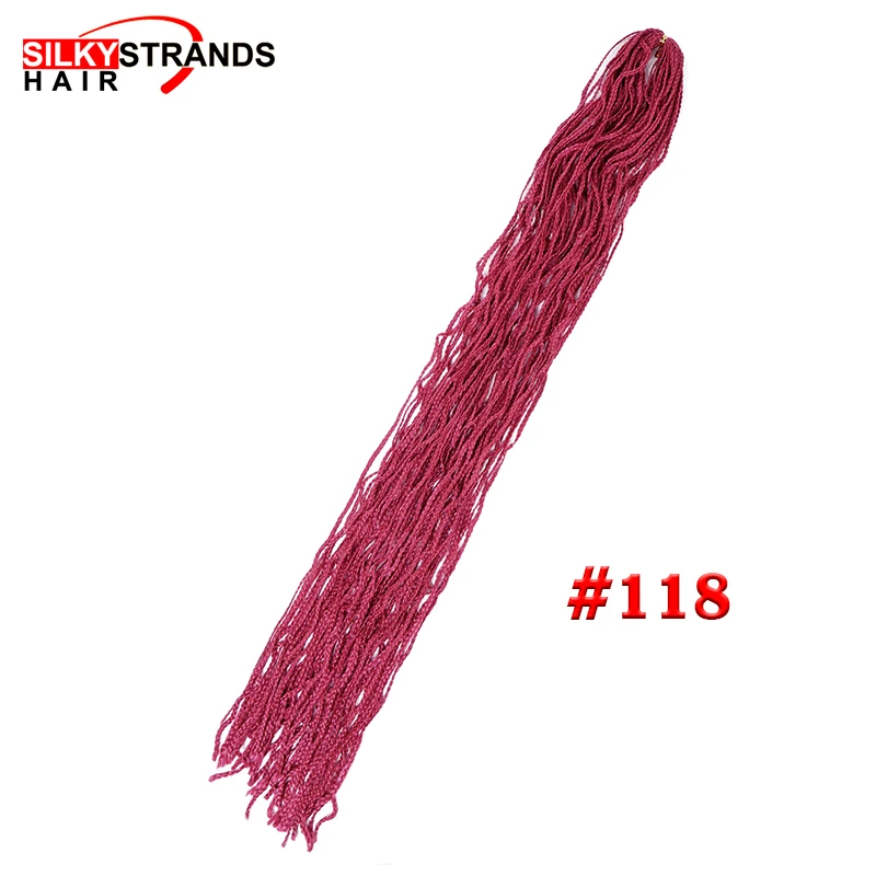 Плетение волос 3s Zizi коробка Вязание косичками волоконные красочные 28 дюймов Синтетические волосы для наращивания 613 синий - Цвет: #118