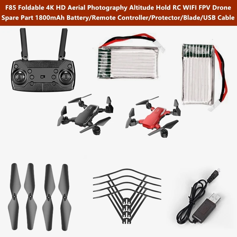 F85 4K WIFI FPV запасная деталь для радиоуправляемого дрона батарея 1800