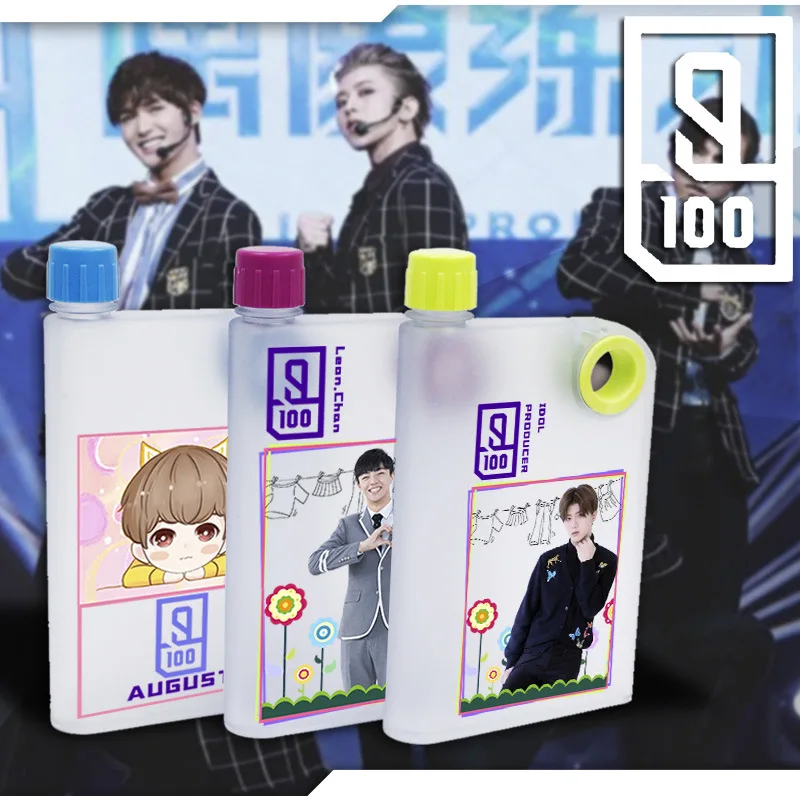 

Idol Trainees Cai Xu Kun Chen Li Agricultural-Style Cheng Cheng Flat Students Sports Bottle Glass Celebrity Related Goods