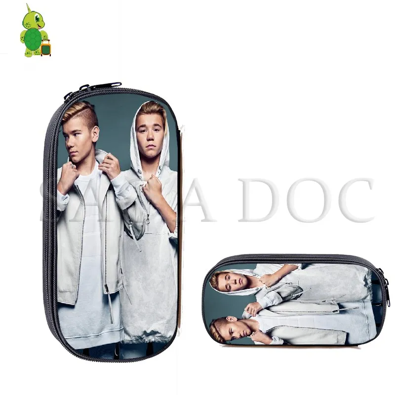 Marcus and Martinus Pencil Bag Boys Girls Makeup Bag Kids School Supplies Stationery Storage Bag Fa