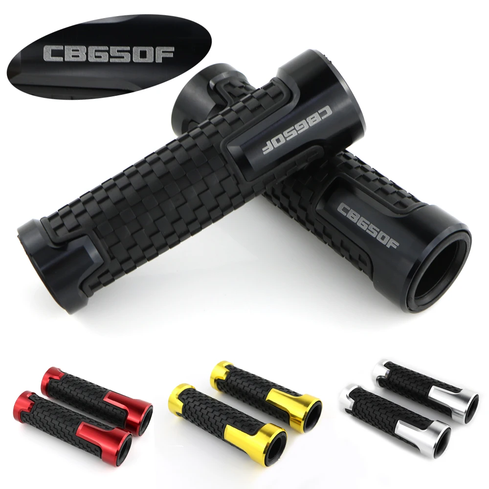 

For Honda CB650F CNC Motorcycle Aluminum None-Slip Rubber Handlebar Handle Grips