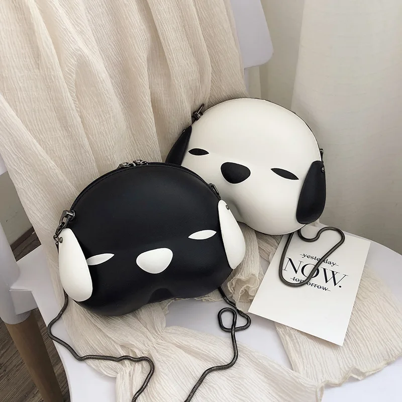 

2019 the new cute cartoon hard shell bag cute dog travel on one shoulder slanted the girl bag