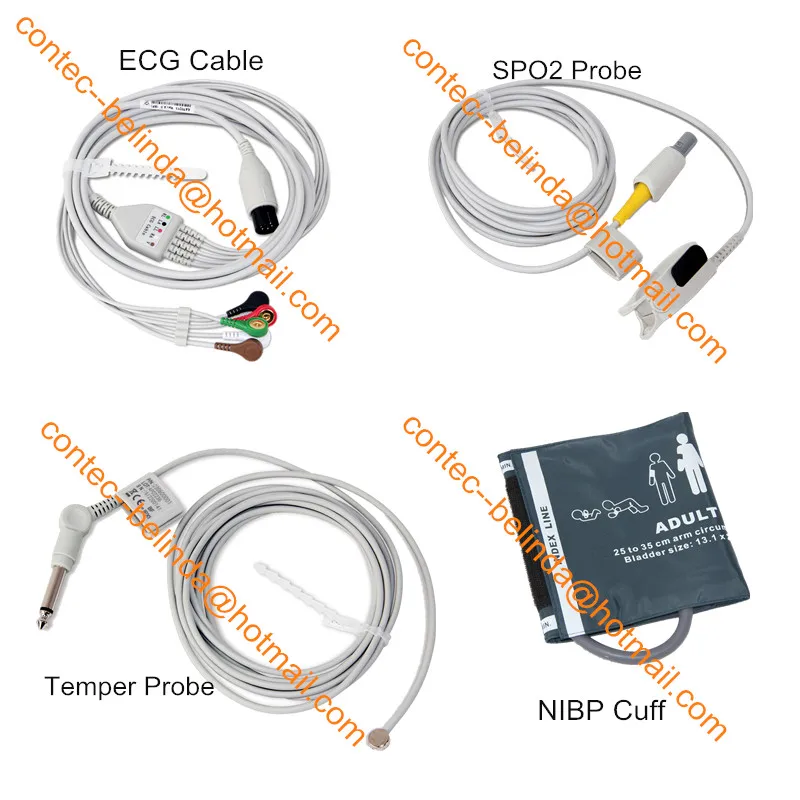 CONTEC Capnograph CO2 Monitor Vital Signs Patient Monitor 6-parameter ICU CCU Use CMS8000
