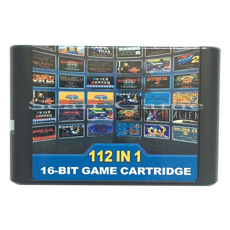 16 бит sega MD игра 112 в 1 карта для sega Megadrive Genesis видеоигровая консоль картридж - Цвет: 112 IN 1
