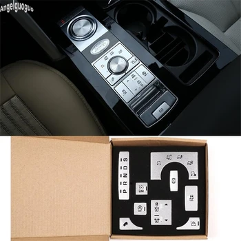 

4 types For LR Discovery 5 2017-20 Car electronic hand brake switch Traffic System Button P parking Cover Hollow out sequin trim