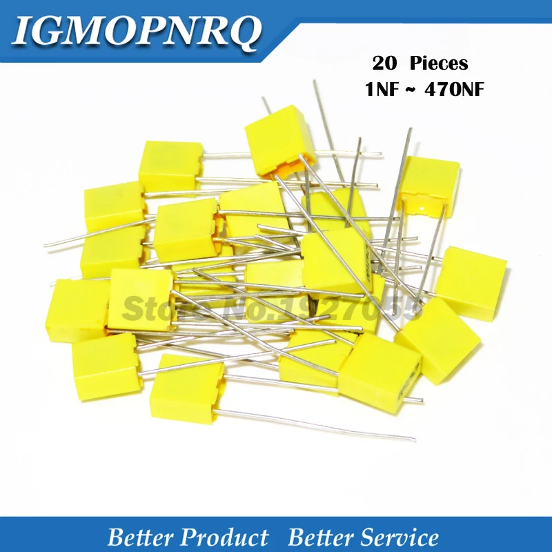 

20PCS Correction capacitor 1NF ~ 470NF 100V 5mm Polypropylene Safety Plastic Film Capacitor New original NEW