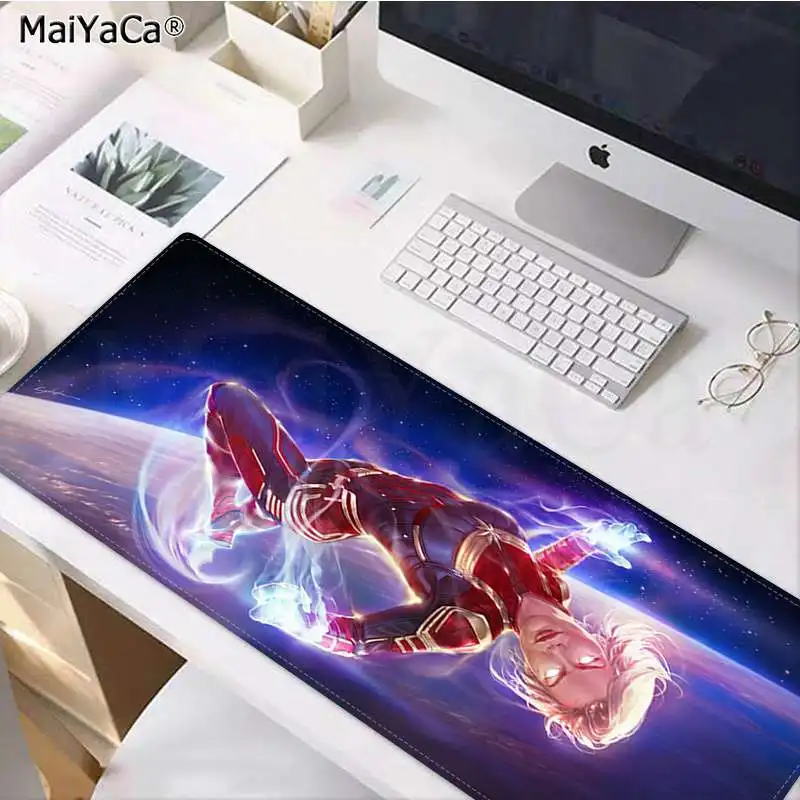 Lock Edge 30x80cm MaiYaCa ваш собственный коврик капитан Марвел резиновая мышь прочный Настольный коврик для мыши большой коврик для мыши клавиатуры коврик - Цвет: Lock Edge 30x80cm