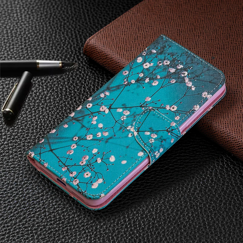 Модный цветочный флип чехол для Huawei Y7 2019 Y5 Prime 2018 Honor 7 S 7A 8S 8A 9S 9A 9X Lite P9 P8 2017