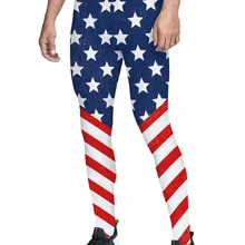День Независимости Креативный дизайн американского флага шаблон Брюки мужские Леггинсы с карманами не Просвечивающая модная одежда для вечеринок