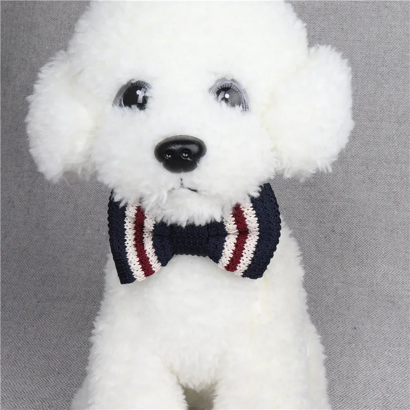 

Jin jie te Knitted Pet Bow Neck Ring Pu Fleece Dog Neck Ring