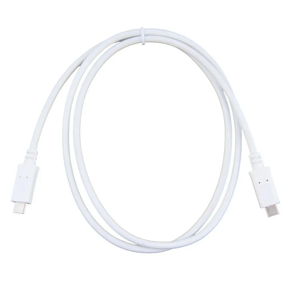 3 фута Реверсивный USB 3,1 type-C штекер-type-C Штекер кабель для передачи данных черный и белый универсальный