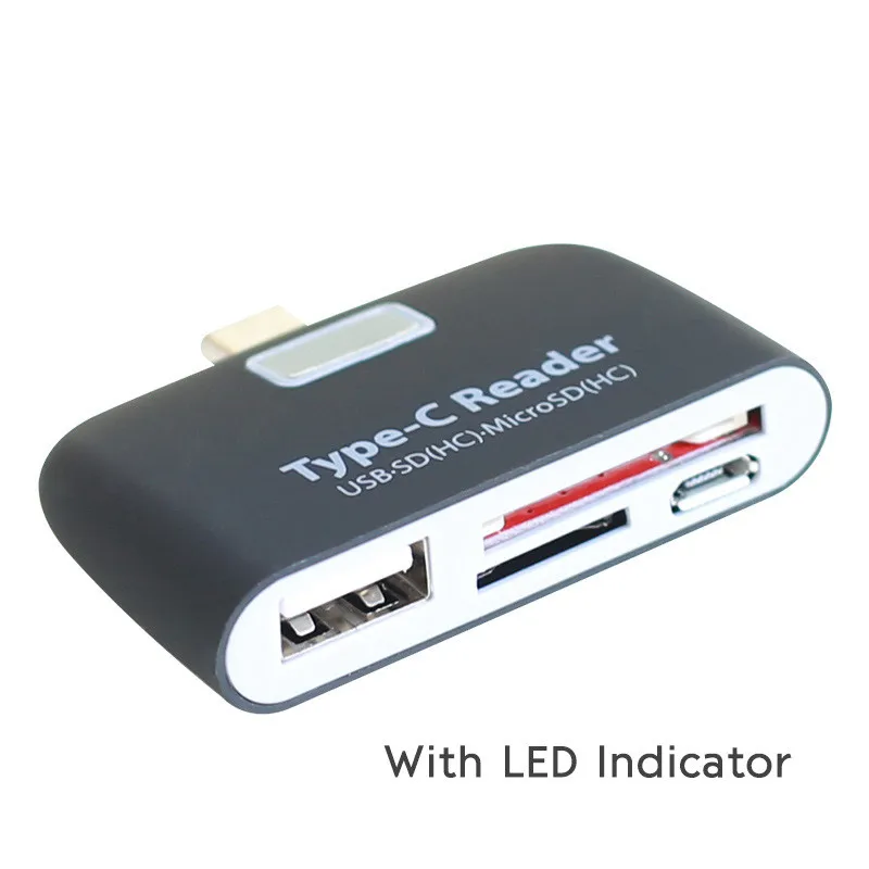 Type C OTG Adapter Android Phoner With Power Supply Charging USB Multifunctional TF SD HUB Card Reader