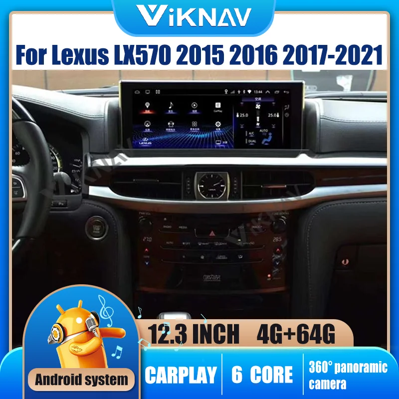 

12.3inch Android Car Radio GPS For Lexus LX570 2015 2016 2017-2021 Navigation Multimedia System WIFI head unit stereo reciever1