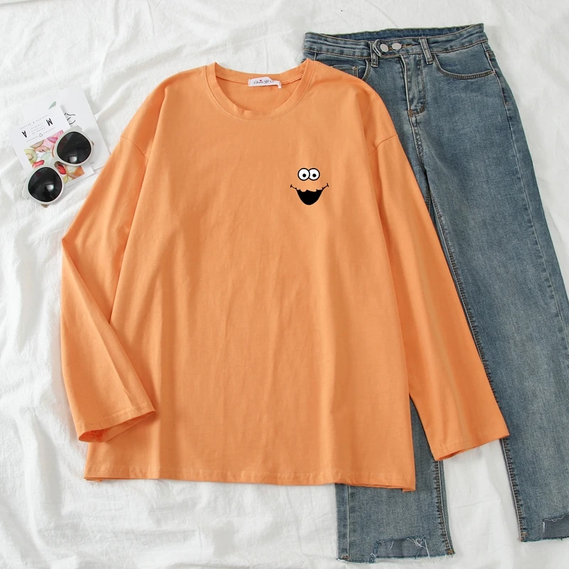 orange Женский пижамный комплект Bangtan для мальчиков Kpop Harajuku мультфильм печатных пижамы кавай корейский японский Kawaii Pijama Mujer хлопковая одежда для сна - Цвет: orange