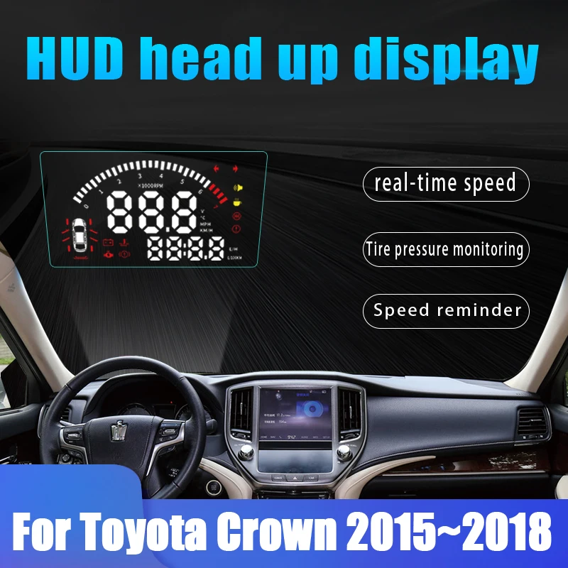 Безопасное вождение экран автомобиля HUD Дисплей проектор лобовое стекло для Toyota Crown