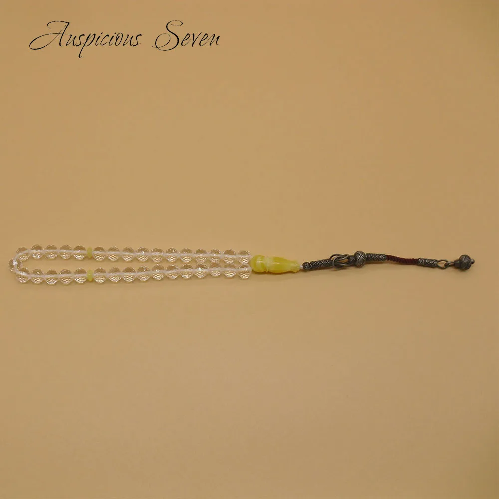 Мусульманский молитвенный бисер/натуральный белый кристалл 33 Tasbih исламский/1000