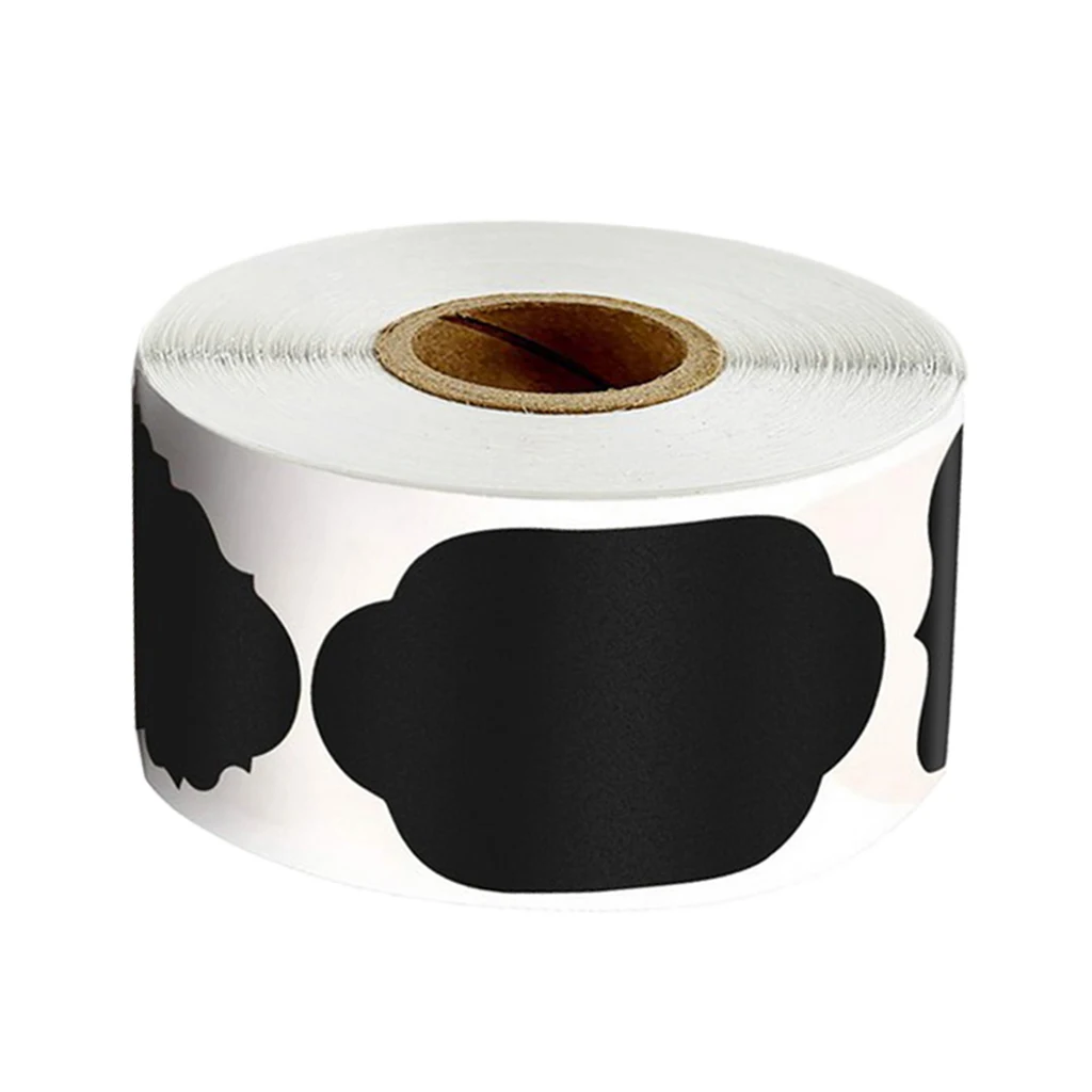 300x/roll Chalkboard Kitchen Glass Jar Name Bottle Tag Stickers Blackboard Label