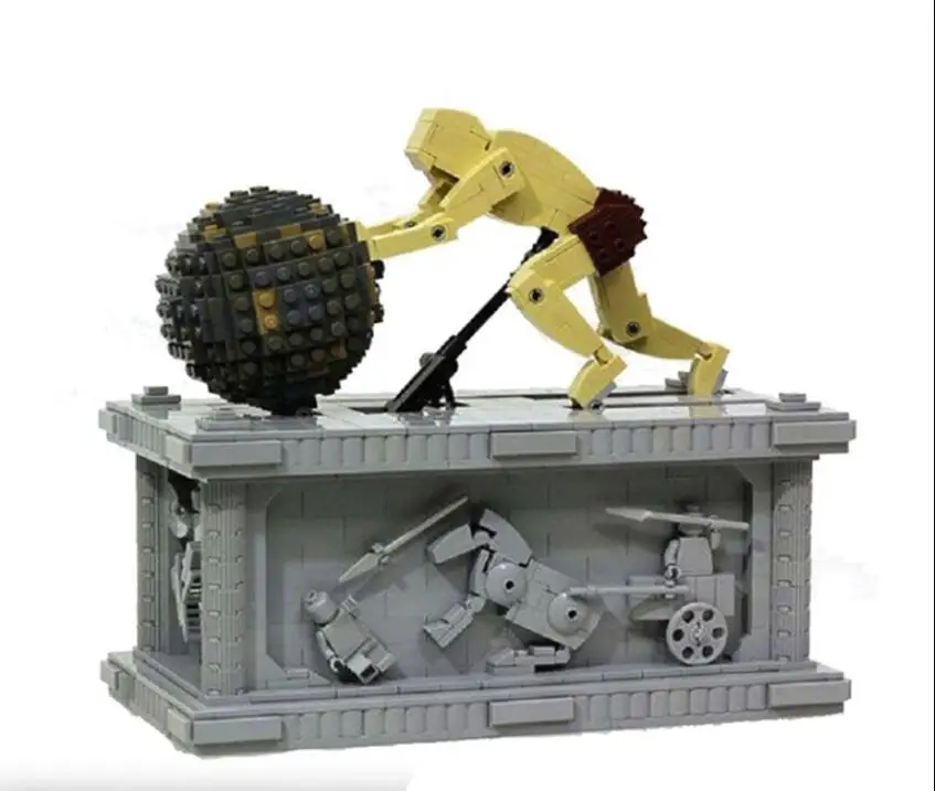 

NEW 23017 1462Pcs the Movie Series 1518 MOC Le Mythe de Sisyphe Building Blocks Bricks Model to Holiday Toys Gift